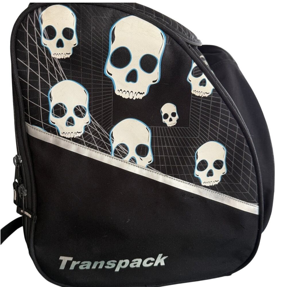 Transpack ICE Skull Figure Ice Skate Backpack 33L Ventilated Gear Bag Black RARE